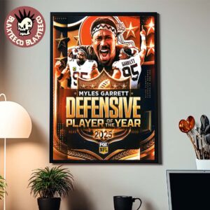 Congrats Myles Garrett From Cleveland Browns Is 2025 NFL Defensive Player Of The Year Home Decor Poster Canvas