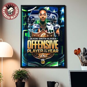 Congrats WR Jaxon Smith Njigba Seattle Seahawks 2025 NFL Offensive Player Of The Year Home Decor Poster Canvas