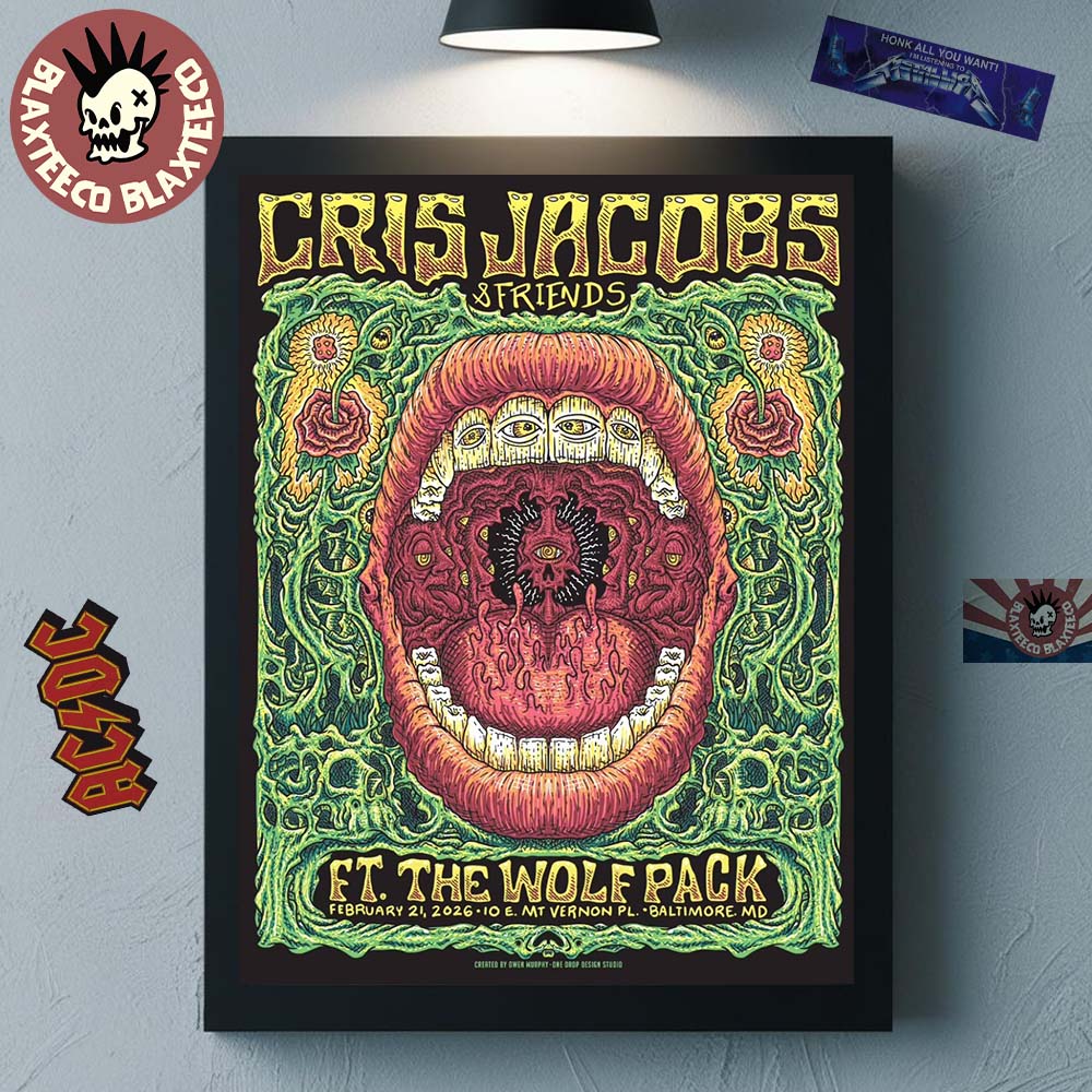 Cris Jacobs And Friends With The Wolf Pack Baltimore Maryland 2026 Gig Poster At MT Vernon PL On February 21 2026 Home Decor Poster Canvas Cris Jacobs And Friends With The Wolf Pack Baltimore Maryland 2026 Gig Poster At MT Vernon PL On February 21 2026 Home Decor Poster Canvas