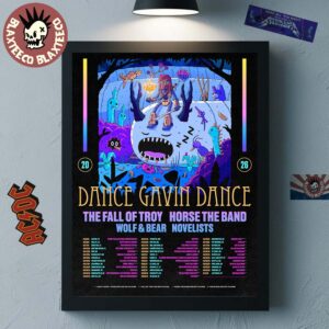 Dance Gavin Dance Summer North America Tour 2026 Schedule Dates Home Decor Poster Canvas