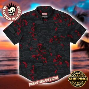 Deadpool RSVLTS Merc With A Mouth Button Short Sleeve Hawaiian Shirt
