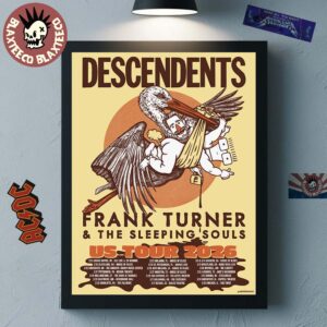 Descendents With Frank Turner And The Sleeping Souls US Tour 2026 Schedule Dates Home Decor Poster Canvas