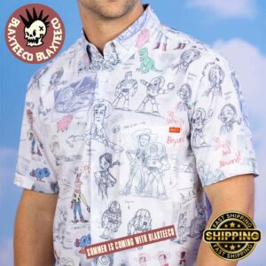 Disney And Pixar Toy Story RSVLTS Toy Story-Board Button Short Sleeve Hawaiian Shirt
