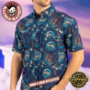 Disney Fantasia RSVLTS 85th Anniversary Across the Cosmos Button Short Sleeve Hawaiian Shirt