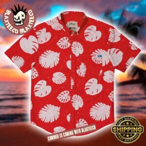 Disney Lilo And Stitch RSVLTS He Mele No Lilo Button Short Sleeve Hawaiian Shirt