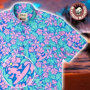 Disney RSVLTS Mickey’s Tropical Adventure Button Short Sleeve Hawaiian Shirt