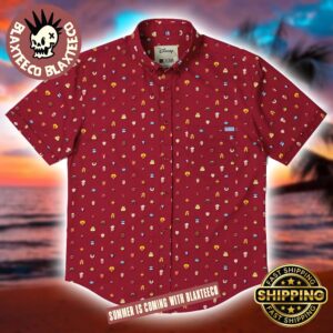 Disney The Muppets RSVLTS Lil Muppets Red Button Short Sleeve Hawaiian Shirt