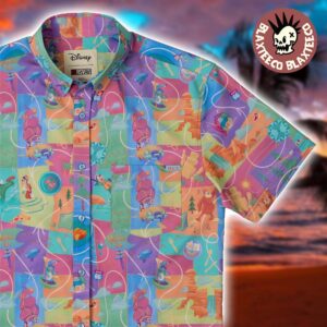 Disney’s A Goofy Movie RSVLTS The Open Road Button Short Sleeve Hawaiian Shirt