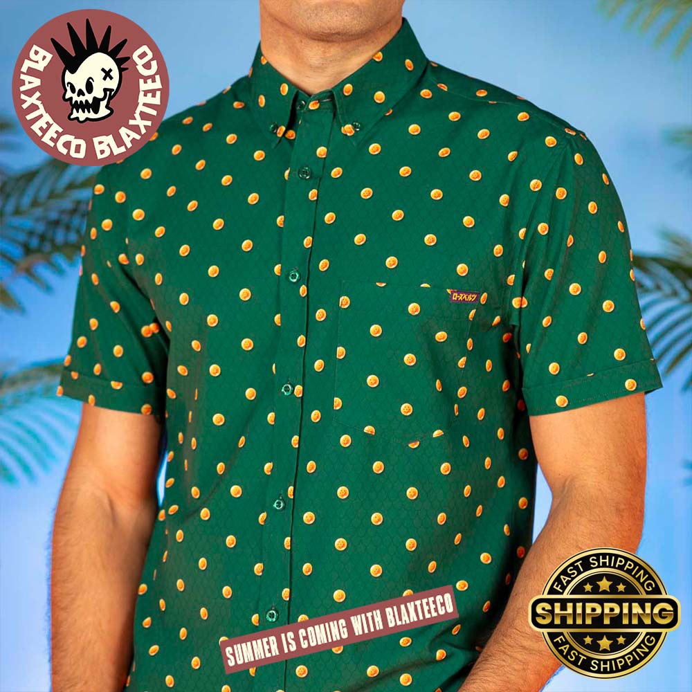 Dragon Ball Z RSVLTS Dragon Balls Pattern Button Short Sleeve Hawaiian Shirt Dragon Ball Z RSVLTS Dragon Balls Pattern Button Short Sleeve Hawaiian Shirt