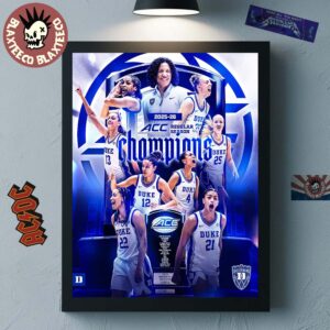 Duke Blue Devils Women’s Basketball 2025-2026 ACC Regular Season Champions The Sisterhood Home Decor Poster Canvas