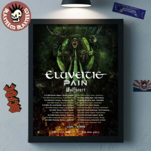 Eluveitie Anv Rising Europe Tour Pt 3 2026 Schedule Dates Home Decor Poster Canvas