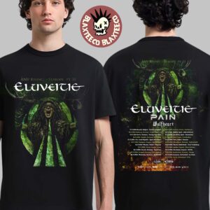Eluveitie Anv Rising Europe Tour Pt 3 2026 Schedule Dates Two Sided T-Shirt