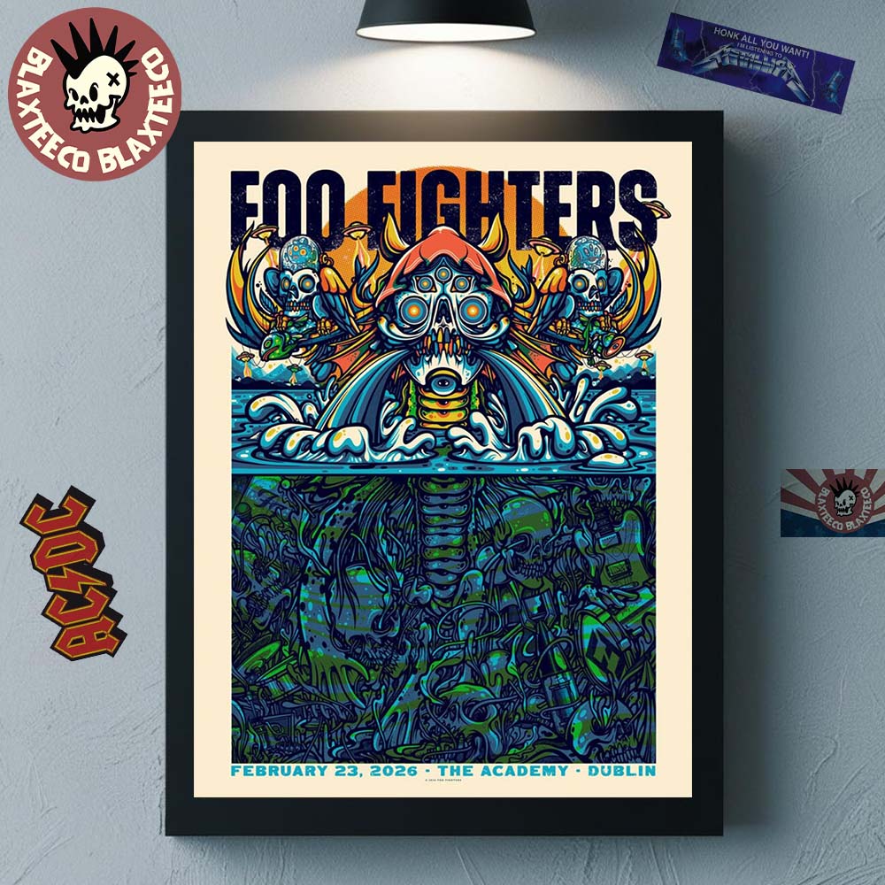 Foo Fighters Dublin Ireland 2026 Venue Poster At The Academy On February 23 2026 Home Decor Poster Canvas Foo Fighters Dublin Ireland 2026 Venue Poster At The Academy On February 23 2026 Home Decor Poster Canvas