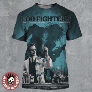 Foo Fighters London UK 2026 Concert Poster At O2 Shepherd’s Bush Empire On February 25 2026 All Over Print Shirt