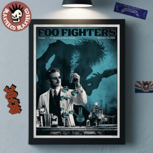 Foo Fighters London UK 2026 Concert Poster At O2 Shepherd’s Bush Empire On February 25 2026 Home Decor Poster Canvas