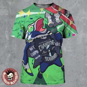 Funny Seattle Seahawks Blitz Mascot Stole The Show Super Bowl LX Champions Tears Shirts All Over Print Shirt