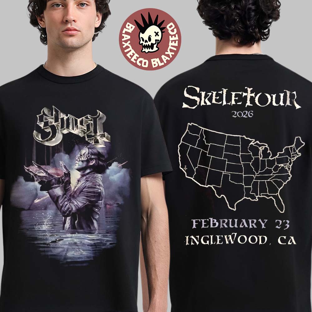 Ghost Inglewood California Skeletour 2026 Ritual Exclusive Tee At Intuit Dome On February 23 2026 T-Shirt Ghost Inglewood California Skeletour 2026 Ritual Exclusive Tee At Intuit Dome On February 23 2026 T-Shirt