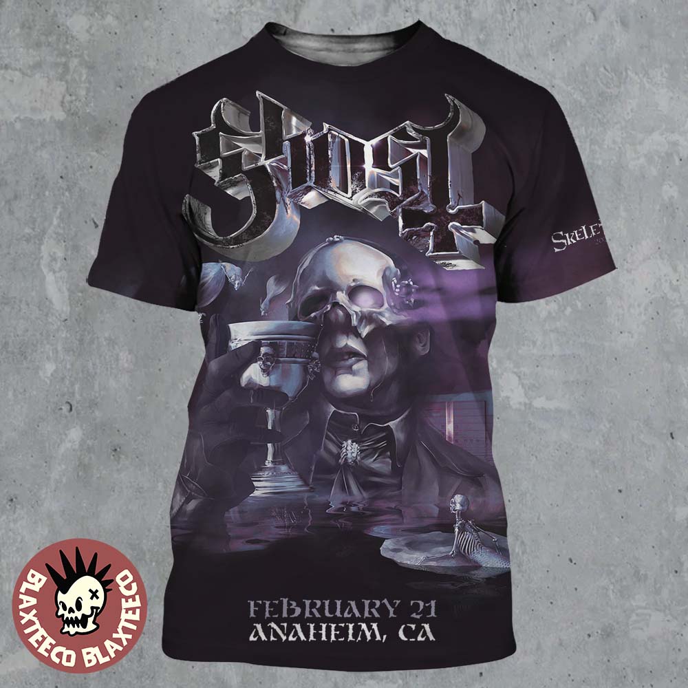 Ghost Skeletour 2026 Anaheim California Ritual Art At Honda Center On February 21 2026 All Over Print Shirt Ghost Skeletour 2026 Anaheim California Ritual Art At Honda Center On February 21 2026 All Over Print Shirt
