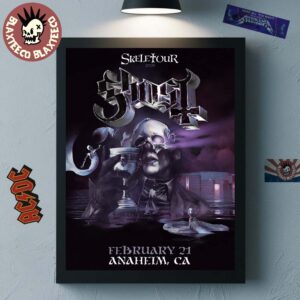 Ghost Skeletour 2026 Anaheim California Ritual Art At Honda Center On February 21 2026 Home Decor Poster Canvas