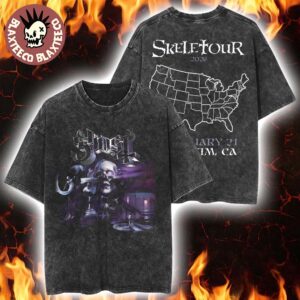 Ghost Skeletour 2026 Anaheim California Venue Ritual Tee At Honda Center On February 21 2026 Retro Washed T-Shirt