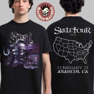 Ghost Skeletour 2026 Anaheim California Venue Ritual Tee At Honda Center On February 21 2026 Two Sided T-Shirt