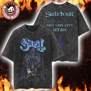 Ghost Skeletour 2026 Salt Lake City Utah On Feb 10 2026 Amazon Exclusive Vintage Washed Tee