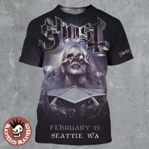 Ghost Skeletour 2026 Seattle Ritual Exclusive Art At Climate Pledge Arena On February 15 2026 All Over Print Shirt