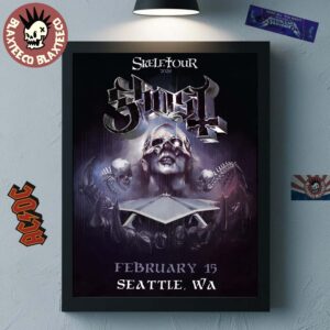 Ghost Skeletour 2026 Seattle Ritual Exclusive Art At Climate Pledge Arena On February 15 2026 Home Decor Poster Canvas