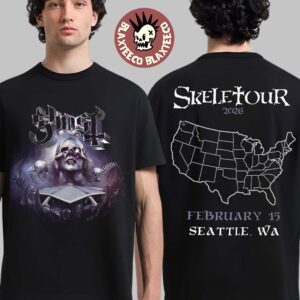 Ghost Skeletour 2026 Seattle Ritual Exclusive Tee At Climate Pledge Arena On February 15 2026 Two Sided T-Shirt