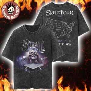 Ghost Skeletour 2026 Seattle Ritual Exclusive Tee At Climate Pledge Arena On February 15 2026 Vintage Washed Tee