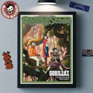 Gorillaz Graces The Cover Of Rolling Stone India Magazine January And February 2026 Cover Stars Look Beyond Mortality Poster Canvas