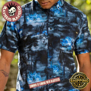 Harry Potter RSVLTS Expecto Patronum Button Short Sleeve Hawaiian Shirt