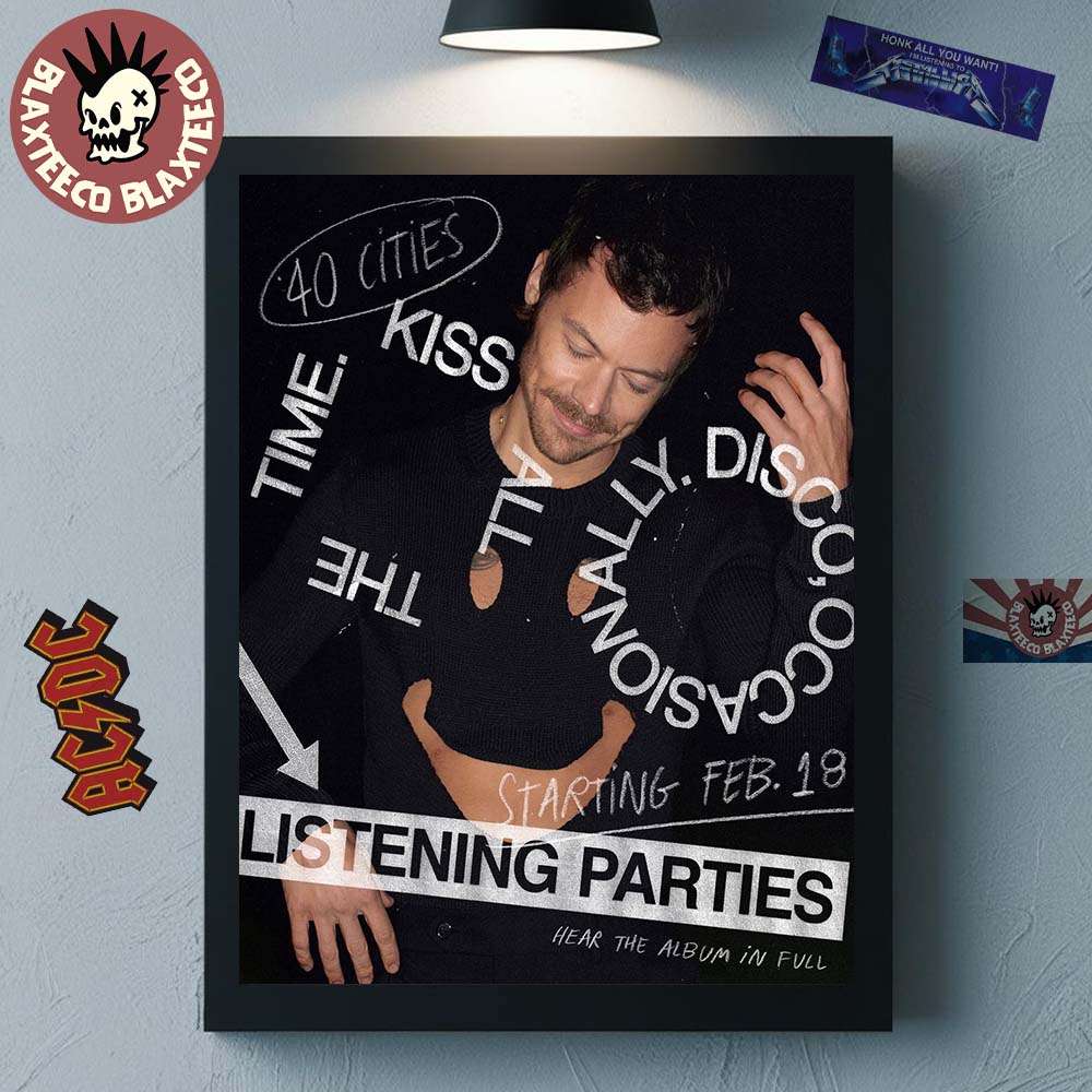 Harry Styles Kiss All The Time Disco Occasionally Album Listening Parties Starting Feb 18 2026 Home Decor Poster Canvas