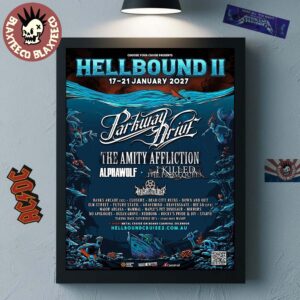 Hellbound II Festival Full Lineup In Australia Heavy Metal Cruise On Board Carnival Splendor From January 17–21 2027 Poster Canvas