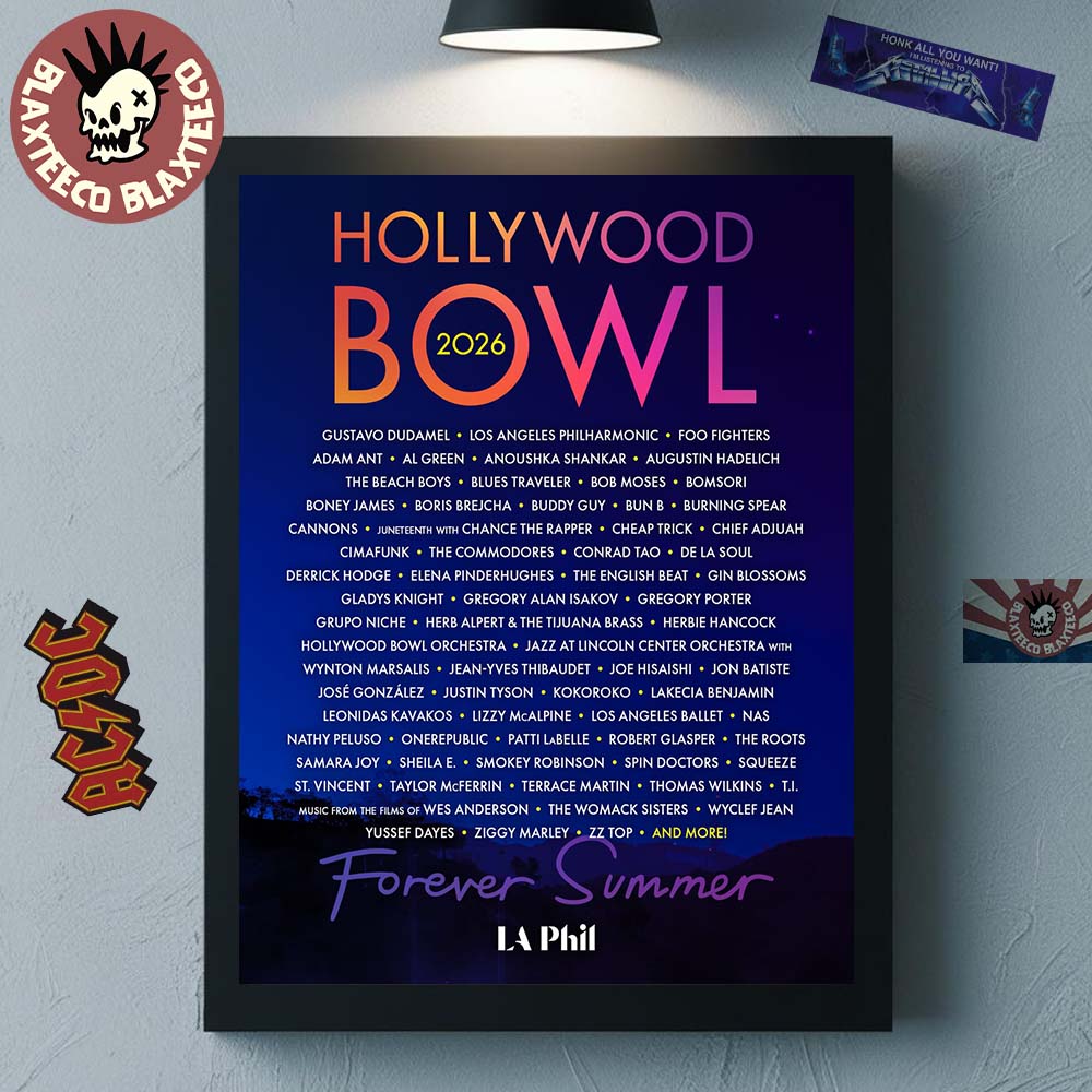 Hollywood Bowl 2026 Full Lineup Forever Summer Los Angeles California On August 22 Home Decor Poster Canvas Hollywood Bowl 2026 Full Lineup Forever Summer Los Angeles California On August 22 Home Decor Poster Canvas