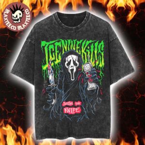 Ice Nine Kills X Ghost Face Scream 7 Nightmare On The Knife Part One Merch Father Death Vintage Washed Tee