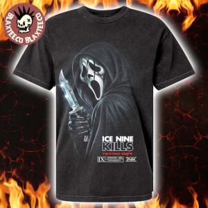 Ice Nine Kills X Scream 7 Nightmare On The Knife Part One Merch Twisting Knife Ghost Face Wrong Answer Retro Washed Tee