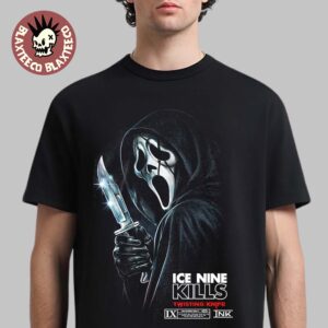 Ice Nine Kills X Scream 7 Nightmare On The Knife Part One Merch Twisting Knife Ghost Face Wrong Answer T-Shirt