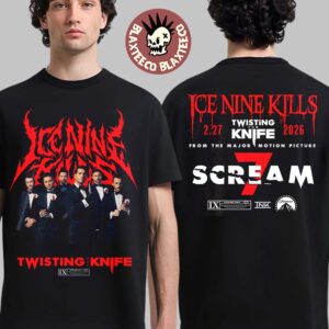 Ice Nine Kills X Scream 7 Nightmare On The Knife Part One Merch Twisting The Knives Opening Knife T-Shirt