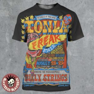 Ionia Freak Fair 2026 Event Poster With Full Lineup Starring Billy Strings In Ionia MI At The Ionia County Fairgrounds On August 28 29 2026 All Over Print Shirt
