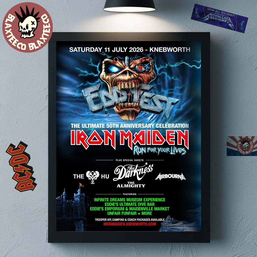 Iron Maiden EddFest The Ultimate 50th Anniversary Celebration On 11 July 2026 I Knebworth UK Home Decor Poster Canvas Iron Maiden EddFest The Ultimate 50th Anniversary Celebration On 11 July 2026 I Knebworth UK Home Decor Poster Canvas