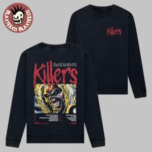 Iron Maiden The new Killers 45th Anniversary Merch Collection Killers Logo With Tracklist Sweatshirt
