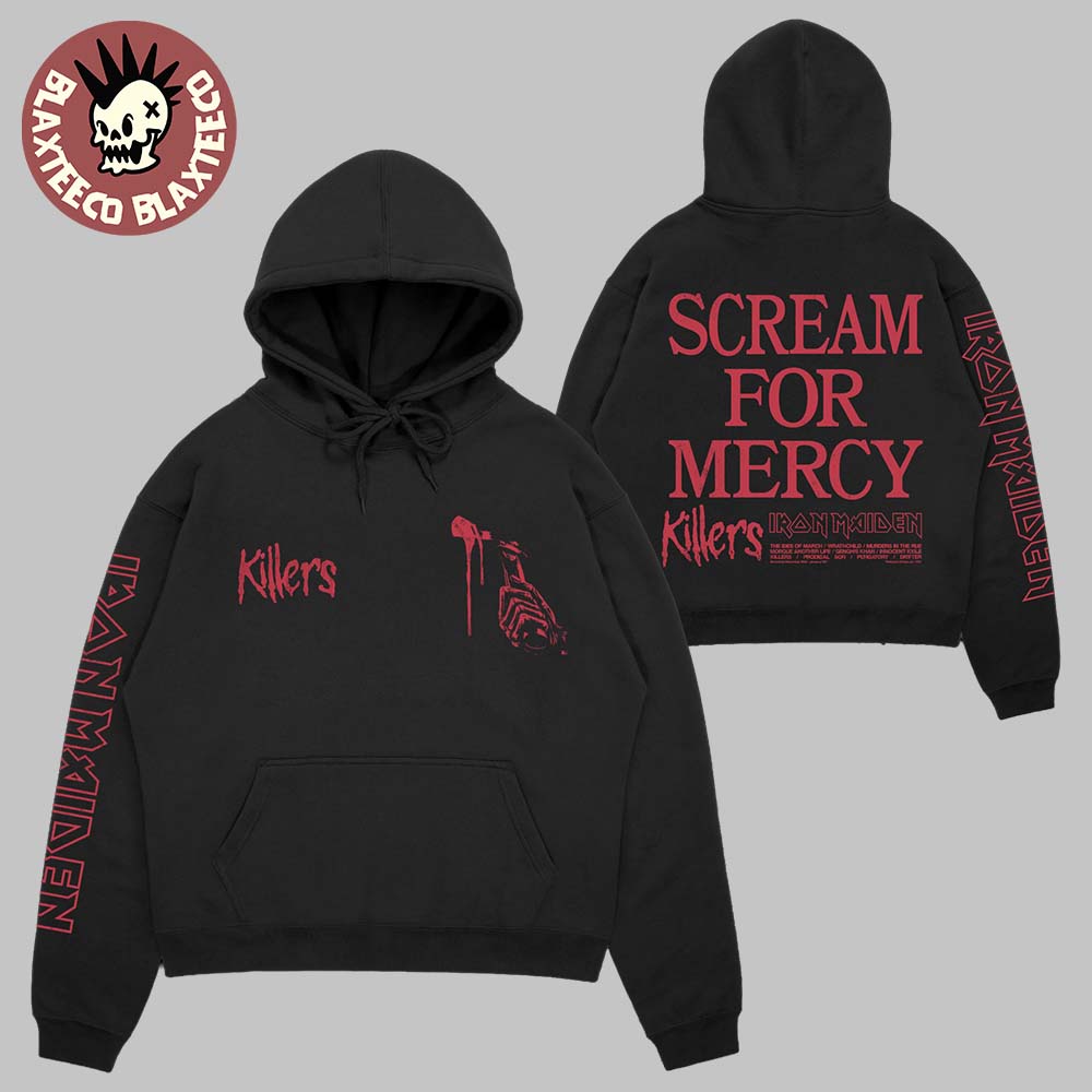 Iron Maiden The new Killers 45th Anniversary Merch Collection Scream For Mercy Hoodie Iron Maiden The new Killers 45th Anniversary Merch Collection Scream For Mercy Hoodie