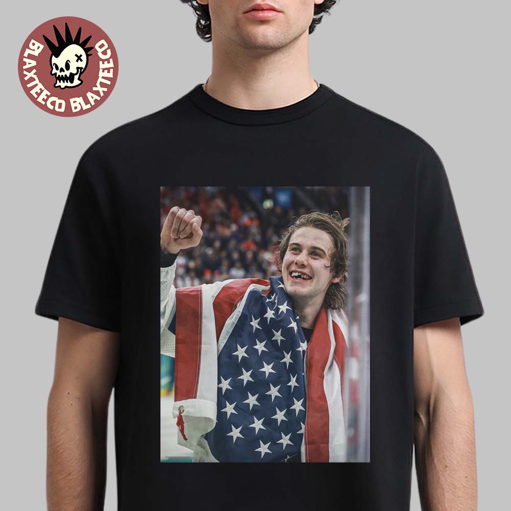Jack Hughes Toothless Smile Photo Olympic Milano Cortina 2026 Gold Metal Men's Hockey Champion T-Shirt Jack Hughes Toothless Smile Photo Olympic Milano Cortina 2026 Gold Metal Men's Hockey Champion T-Shirt