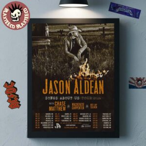 Jason Aldean Songs About Us Tour 2026 North America Schedule Dates Home Decor Poster Canvas