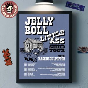 Jelly Roll The Little Ass Shed Tour 2026 North America Schedule Dates Home Decor Poster Canvas