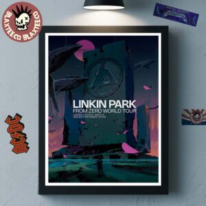 Linkin Park From Zero World Tour Adelaide Australia 2026 Gig Poster At Adelaide Entertainment Centre On March 12 2026 Poster Canvas