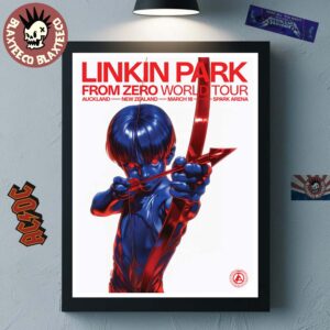 Linkin Park From Zero World Tour Auckland New Zealand 2026 Event Poster At Spark Arena On March 18 2026 Poster Canvas