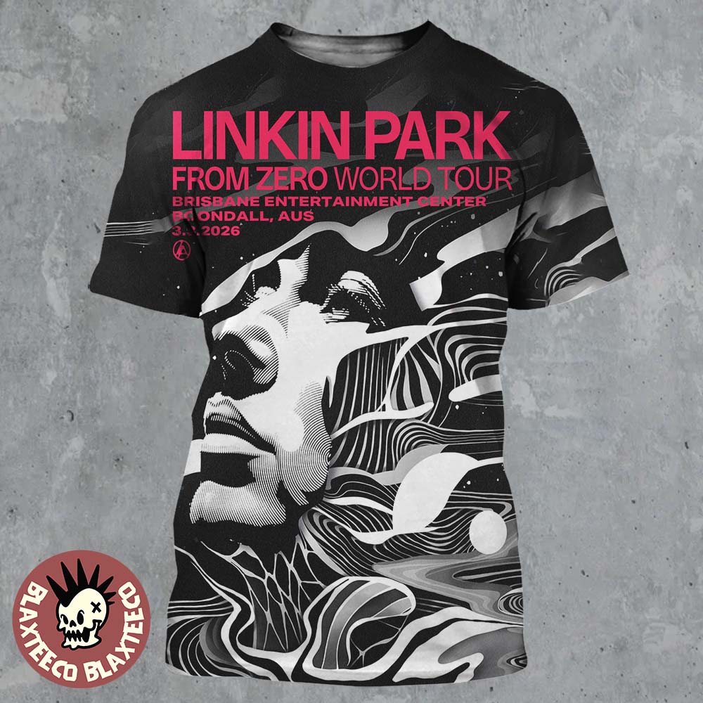Linkin Park From Zero World Tour Boondall Australia 2026 Night 1 Gig Poster At Brisbane Entertainment Center On March 3 2026 All Over Print Shirt Linkin Park From Zero World Tour Boondall Australia 2026 Night 1 Gig Poster At Brisbane Entertainment Center On March 3 2026 All Over Print Shirt