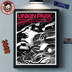 Linkin Park From Zero World Tour Boondall Australia 2026 Night 1 Gig Poster At Brisbane Entertainment Center On March 3 2026 Poster Canvas